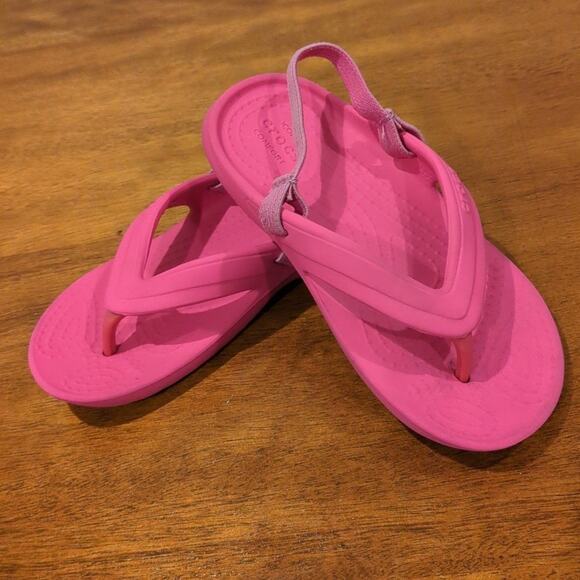 CROCS Classic pink Flip Sandals toddler little kids girls size C9 - Picture 1 of 3